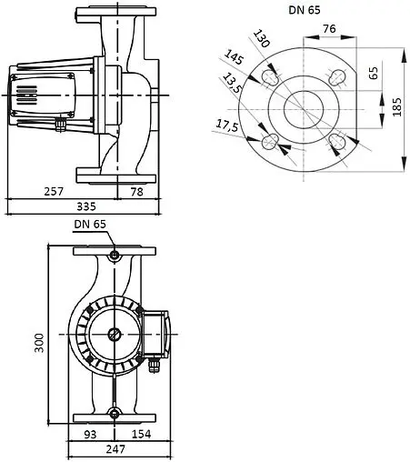 Насос циркуляционный Shinhoo BASIC 65-12SF 71222007