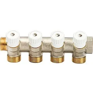 Коллектор регулирующий проходной 4 отвода ¾"в/н x ¾"ек Luxor CP 454 68512804 Коллектор регулирующий проходной 4 отвода ¾"в/н x ¾"ек Luxor CP 454 68512804, 3