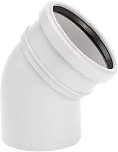 Отвод внутренний бесшумный D=110мм Угол 45° Uponor Decibel 1000209 Отвод внутренний бесшумный D=110мм Угол 45° Uponor Decibel 1000209, 1