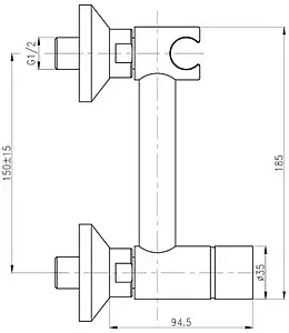 Гигиенический душ со смесителем Gross Aqua Bidet Evo чёрный матовый GA012202MB, 2