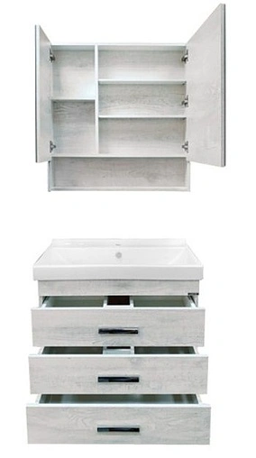 Тумба-умывальник напольная Comforty Никосия 80Н дуб белый 00004142204CF