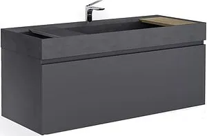 Тумба под умывальник подвесная Raval Facet 120 антрацит Fac.01.120/P/A/RL, 1