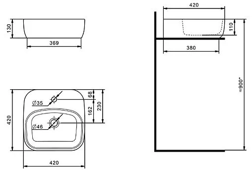 Тумба-умывальник подвесная Aquaton Либерти 100 дуб эльвезия 1A2796K4LYC70
