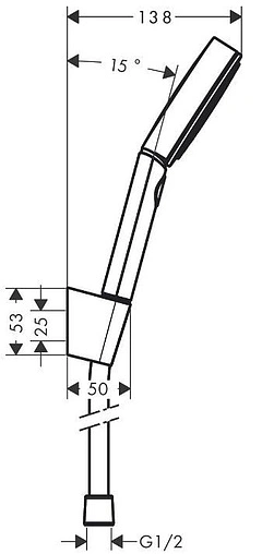 Душевой набор Hansgrohe Pulsify Select S 105 3jet Relaxation 160см чёрный матовый 24303670