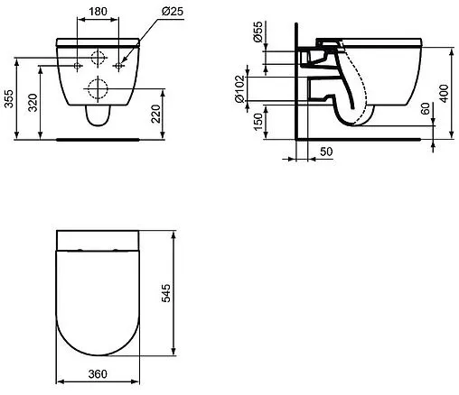 Комплект 4 в 1 Ideal Standard Blend Curve AquaBlade M374901