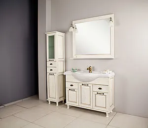 Шкаф-пенал напольный Aquaton Жерона 35 L белое золото 1A158903GEM4L, 5