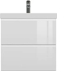 Тумба-умывальник подвесная Cersanit Moduo Slim 60 белый 64125+S-UM-MOD60SL/1, 4