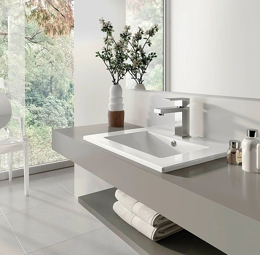 Раковина Sanita Luxe Quadro 75 белый WB.FN/Quadro/75-C/WHT.G/S1