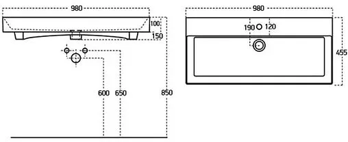 Раковина Sanovit Slim Synergy 100 черный 17100-110