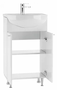 Тумба-умывальник напольный Айсберг Промо 50 белый DP2601T+4607152360141, 4