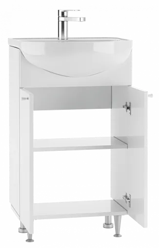 Тумба-умывальник напольная Айсберг Промо 50 белый DP2601T+4607152360141