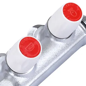 Коллектор регулирующий проходной 3 отвода ¾"в/н x ½"к Tiemme MAXIMA 1860005 Коллектор регулирующий проходной 3 отвода ¾"в/н x ½"к Tiemme MAXIMA 1860005, 3