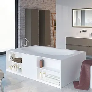 Ванна отдельностоящая из искусственного камня Riho Burgos 180x102 белый BS4200500000000 Ванна отдельностоящая из искусственного камня Riho Burgos 180x102 белый BS4200500000000, 4