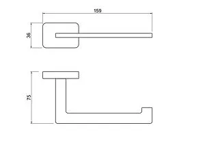 Держатель туалетной бумаги Aquatek Либра чёрный матовый AQ4308MB, 2