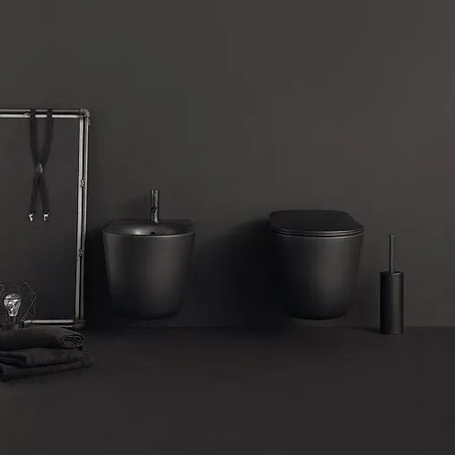 Унитаз подвесной безободковый Kerasan Nolita черный матовый 531431