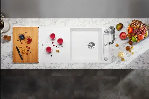 Мойка кухонная Blanco Axia III 6 S 100 (доска ясень) белый 523504