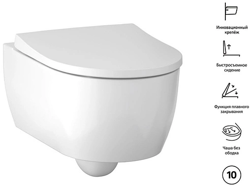 Комплект 5 в 1 Geberit iCon №2 500.300.01.I с кнопкой Sigma 30 115.883.01.1 белый глянцевый Комплект 5 в 1 Geberit iCon №2 500.300.01.I с кнопкой Sigma 30 115.883.01.1 белый глянцевый