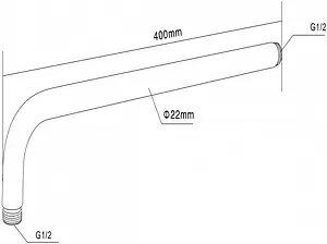 Держатель верхнего душа на стену Swedbe Platta хром 5510, 2
