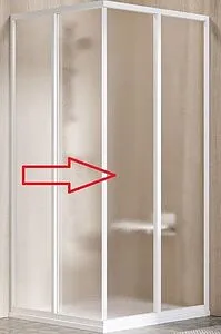 Душевая дверь 800мм прозрачное, матовое стекло Ravak Supernova SRV2-80 S 14V40102ZG, 1