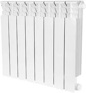 Радиатор биметаллический 8 секций нижнее правое подключение Stout Space 500 SRB-0320-050008 Радиатор биметаллический 8 секций нижнее правое подключение Stout Space 500 SRB-0320-050008, 1