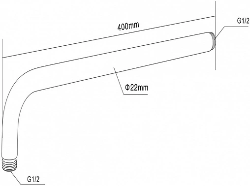 Держатель верхнего душа на стену Swedbe Platta хром 5510
