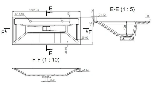 Раковина Am.Pm Inspire 2.0 120 белый M50AWPX1201WG