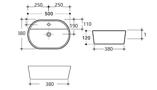 Раковина Aquanet Lake 50 белый LAKE-2