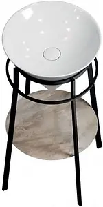 Консоль напольная Kerama Marazzi Cono чёрный матовый CO.44\BLK.M Консоль напольная Kerama Marazzi Cono чёрный матовый CO.44\BLK.M, 1