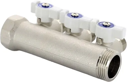 Коллектор запорный проходной 3 отвода 1"в/н x ½"к Uni-fitt 424N4230 Коллектор запорный проходной 3 отвода 1"в/н x ½"к Uni-fitt 424N4230