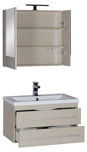 Шкаф-зеркало Aquanet Нота 75 L светлый дуб 00158857