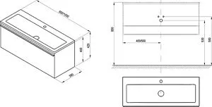 Тумба-умывальник подвесная Ravak SD Clear 100 белый X000000759+XJJ01110000, 2
