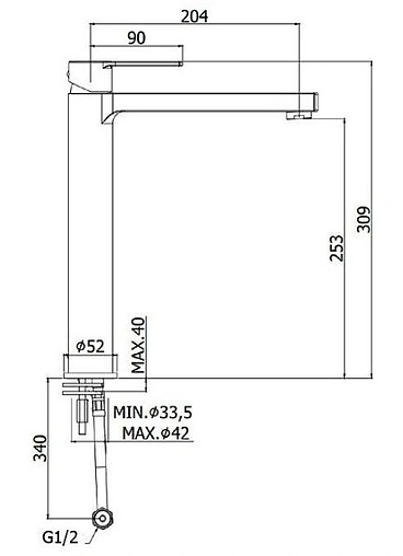 Смеситель для раковины Paffoni West хром WS081CR