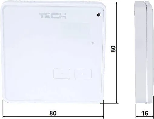 Беспроводной комнатный терморегулятор для контроллера ST-L-8e TECH ST-R-8z белый WG.11.0540