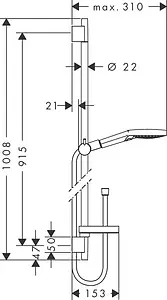 Душевая стойка Hansgrohe Raindance Select S 120 3jet 90см хром 27667000 Душевая стойка Hansgrohe Raindance Select S 120 3jet 90см хром 27667000, 2