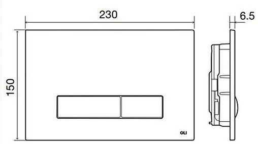 Клавиша смыва для унитаза OLI Glam OLIpure 139179 хром глянцевый Клавиша смыва для унитаза OLI Glam OLIpure 139179 хром глянцевый