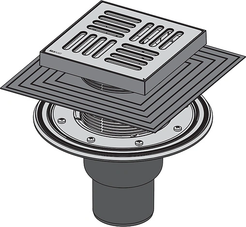 Трап вертикальный Set AlcaPlast 150x150мм APV4444 Трап вертикальный Set AlcaPlast 150x150мм APV4444