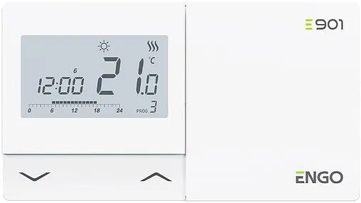 Беспроводной комнатный терморегулятор ENGO белый E901-RF