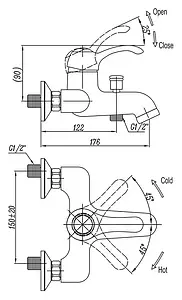 Смеситель для ванны Cezares Lira золото LIRA-VDM1-03 Смеситель для ванны Cezares Lira золото LIRA-VDM1-03, 3