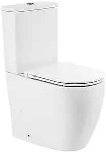 Унитаз-компакт безободковый BelBagno Etna белый BB2157CPR+BB2157T Унитаз-компакт безободковый BelBagno Etna белый BB2157CPR+BB2157T, 1