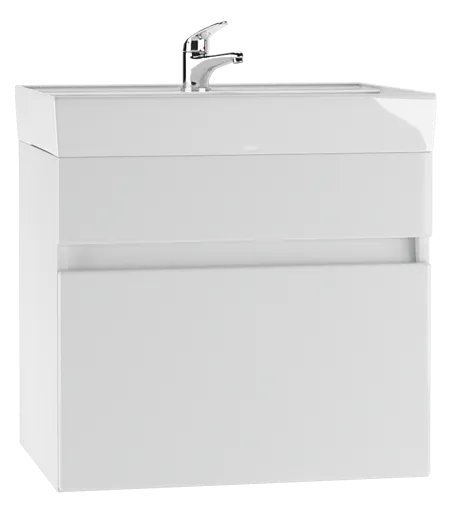 Тумба-умывальник подвесная Айсберг Классик 60 белый DA3009T+4607152361674