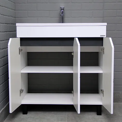 Тумба под умывальник напольная Домино Vector 80 белый DV6604T