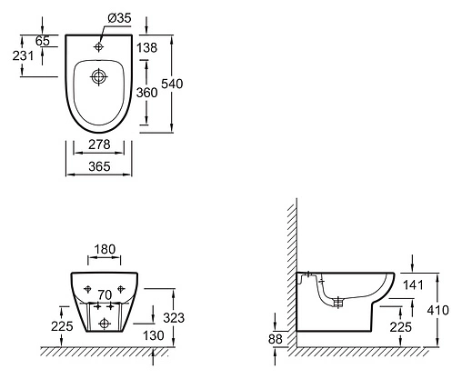 Биде подвесное Jacob Delafon Odeon Up белый E4765-00