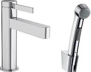 Смеситель для раковины с гигиеническим душем Hansgrohe Finoris 110 хром 76210000 Смеситель для раковины с гигиеническим душем Hansgrohe Finoris 110 хром 76210000, 1