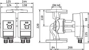 Насос циркуляционный Wilo Yonos MAXO-D 40/0.5-8 2120664, 4