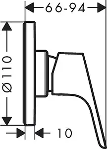 Смеситель для душа скрытого монтажа Hansgrohe Focus хром 31961000, 2