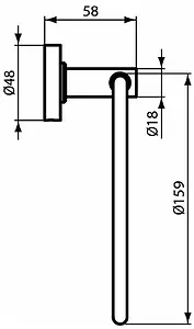 Полотенцедержатель Ideal Standard IOM чёрный матовый A9130XG Полотенцедержатель Ideal Standard IOM чёрный матовый A9130XG, 2
