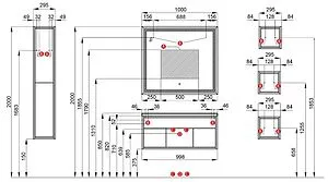 Шкаф Aquaton Уэльс графит 1A267803WA6A0, 3