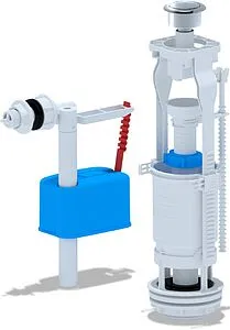 Комплект арматуры для бачка однорежимный ½&quot; пластик боковой Ани Пласт Эконом WC6050M, 1