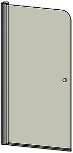 Шторка на ванну 800мм прозрачное стекло Roltechnik TV⅛00 706-8000000-00-02, 3