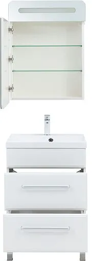 Тумба-умывальник Aquanet Лукка 60 белый 00302396+00281220